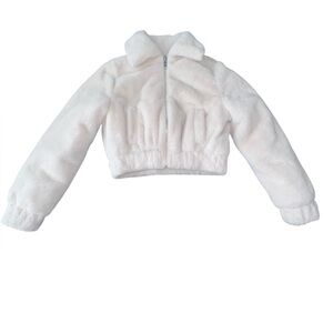 Garage White Furr Jacket NWOT